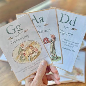 Il Giardino delle Virtù, Alfabeto per la Formazione del Carattere, Schede Bibliche ABC, Stampabili