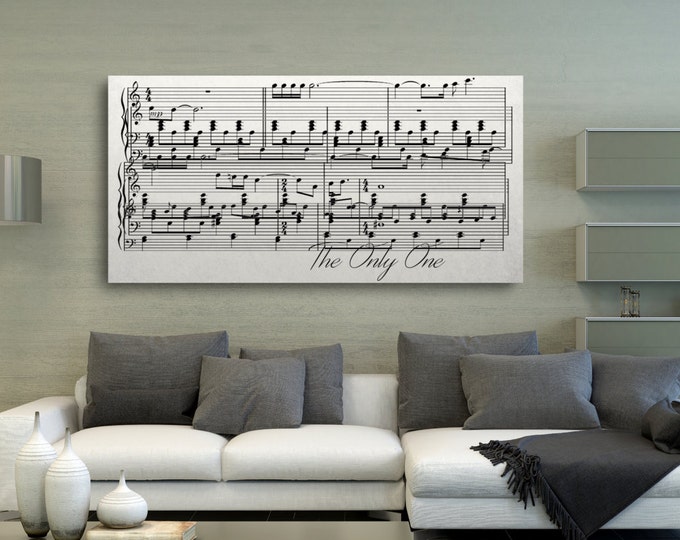 Gift For Him, A Personalized Sheet Music Canvas, Birthday Gift For Him, Lyrics On Canvas
