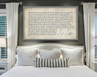 Custom Song Lyrics Canvas Print: First Dance Anniversary Gift