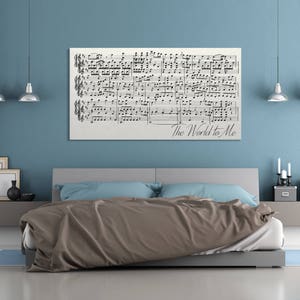 Sheet Music Print, Personalized Sheet Music Canvas, Sheet Music On Canvas