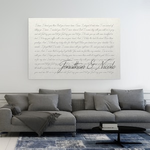 First Dance Canvas, Your Wedding Song Lyrics On Canvas, 1st Anniversary Gift, Personalized Anniversary Gift image 1