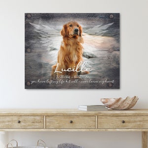 Personalized Dog Memorial Gift, Gift For Loss of Dog, Dog Loss Photo Gift, Sympathy Gift, Dog Condolence Gift, Dog Loss Photo Canvas