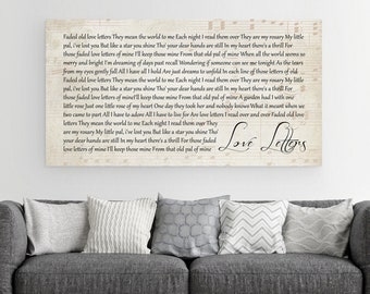 Song Lyrics Canvas, Song Lyrics Wall Art, First Dance Song, Song Lyrics On Canvas, Personalized Canvas, Custom Lyric Canvas