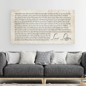 Song Lyrics Canvas, Song Lyrics Wall Art, First Dance Song, Song Lyrics On Canvas, Personalized Canvas, Custom Lyric Canvas