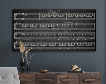 Music Wall Art, Sheet Music Canvas Art, Personalized Custom Made