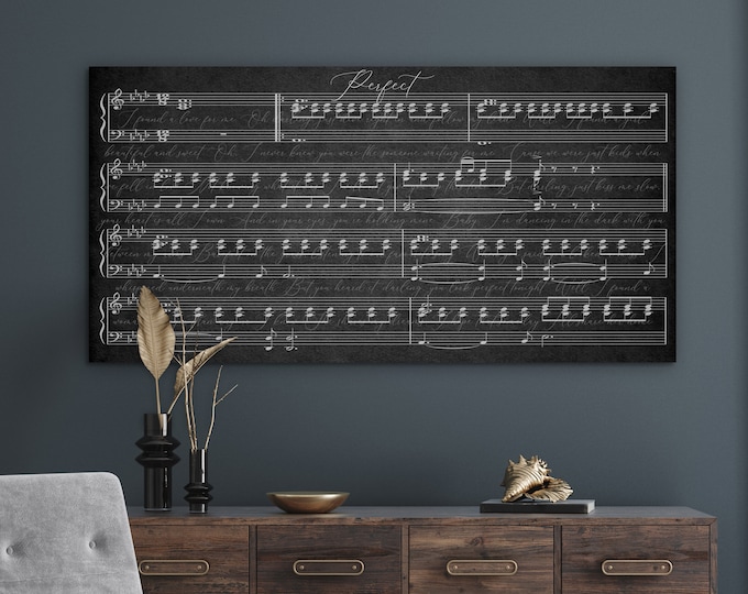 Music Wall Art Sheet Music Canvas Art Personalized Custom Etsy