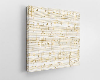 50th Anniversary Gold Sheet Music Canvas: Custom Song Artwork