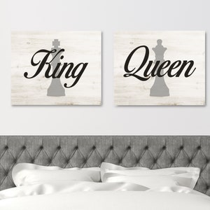 Las Vegas Wall Art for Bedroom King and Queen Door Signs 