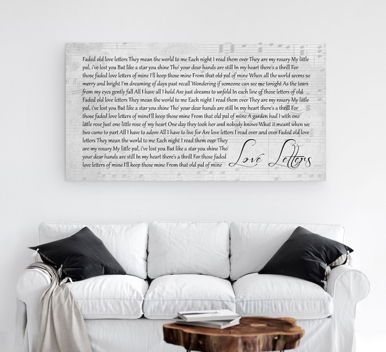 Song Lyrics Canvas Song Lyrics Wall Art First Dance Song Etsy Australia