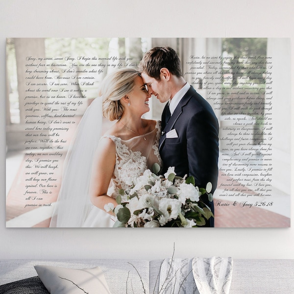 Wedding Vows Framed Etsy