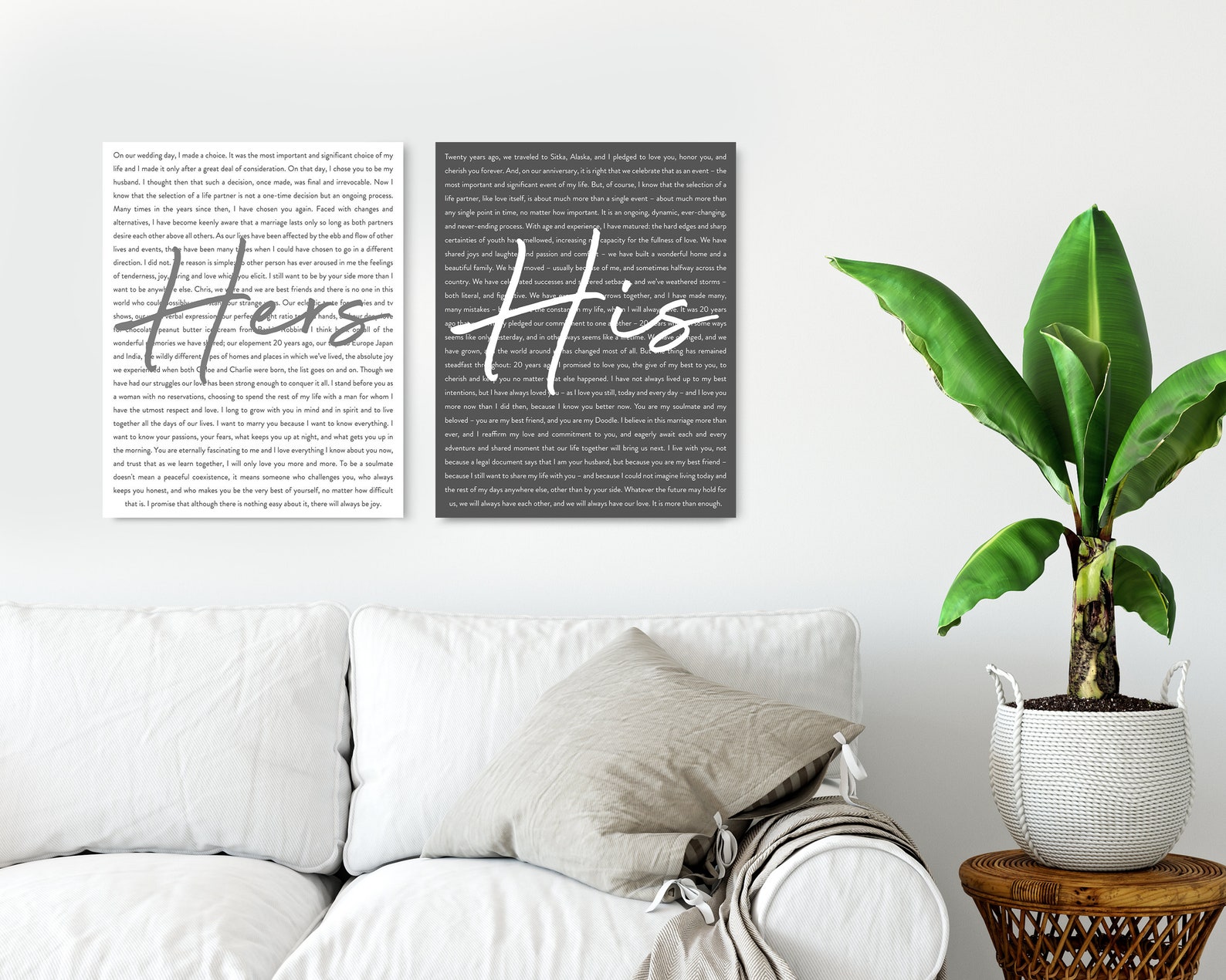 Custom His and Hers Sign His and Hers Wall Decor Wedding Etsy
