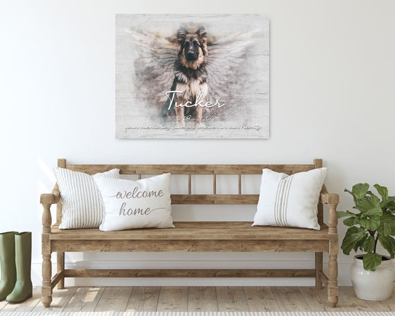Personalized Pet Memorial Canvas: Pet Loss Sympathy Gift