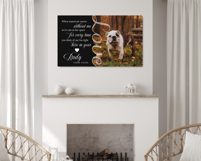 Dog Sympathy Gift Personalized Dog Memorial Dog Loss Photo Etsy