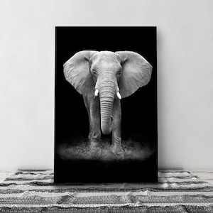 Elephant Art, Elephant Wall Art, Canvas Print, Picture of Elephants Elephant 1