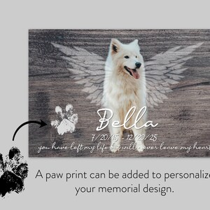 Personalized Dog Memorial Canvas: Photo Keepsake, Pet Loss Gift image 6