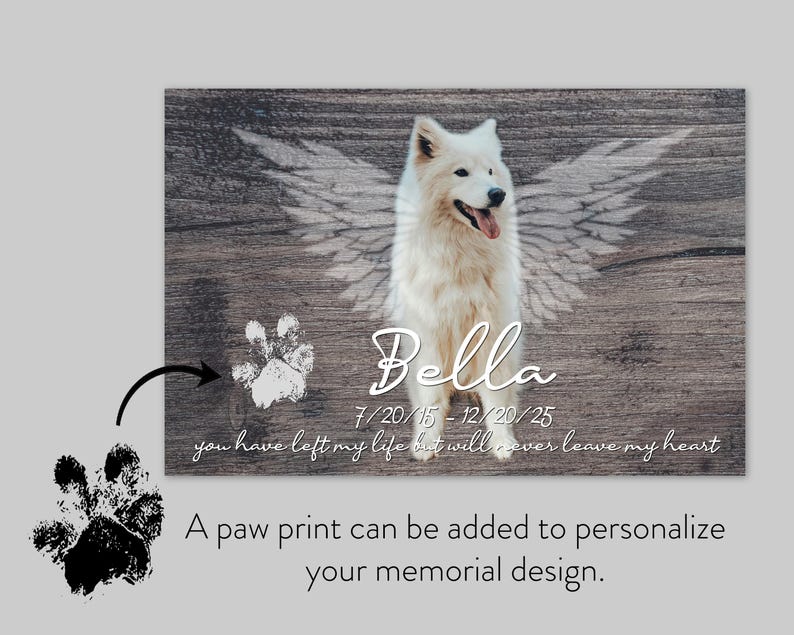 Personalized Dog Memorial Canvas: Photo Keepsake, Pet Loss Gift image 6