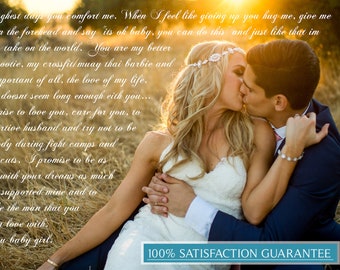 Custom Wedding Song Lyrics on Canvas: First Dance Photo Print