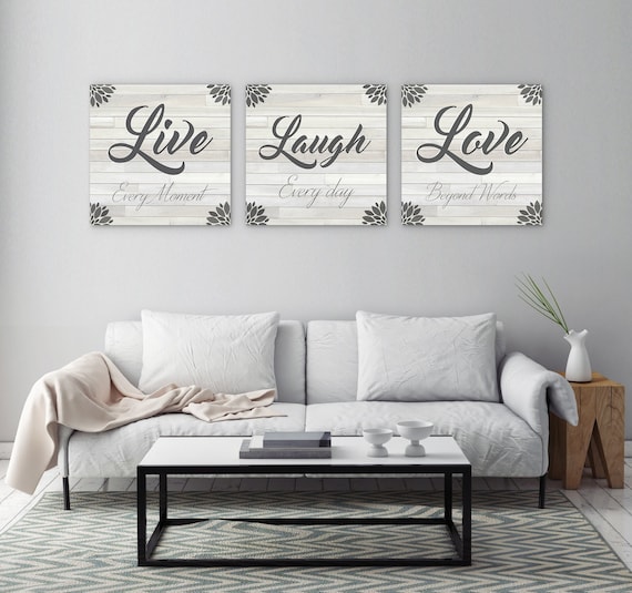 Live Laugh Love Sign Home Decor Wall Art Love Quote Sign Rustic