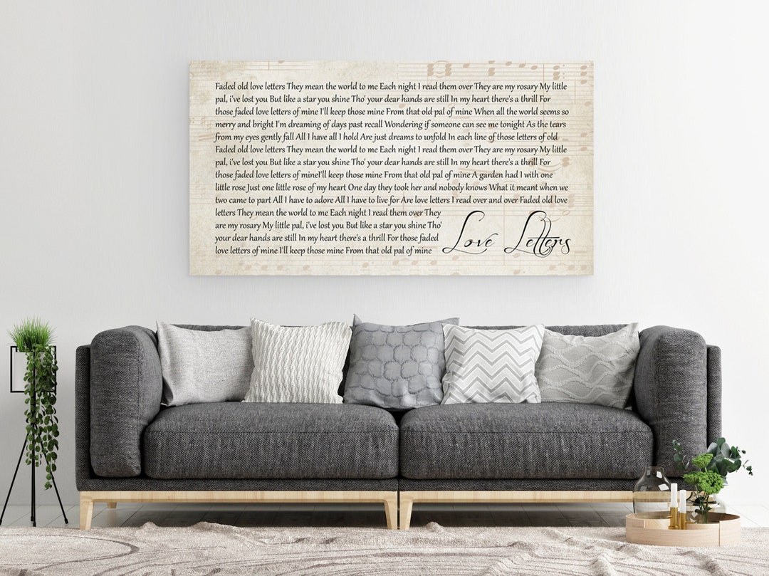 Song Lyrics Canvas, Song Lyrics Wall Art, First Dance Song, Song Lyrics