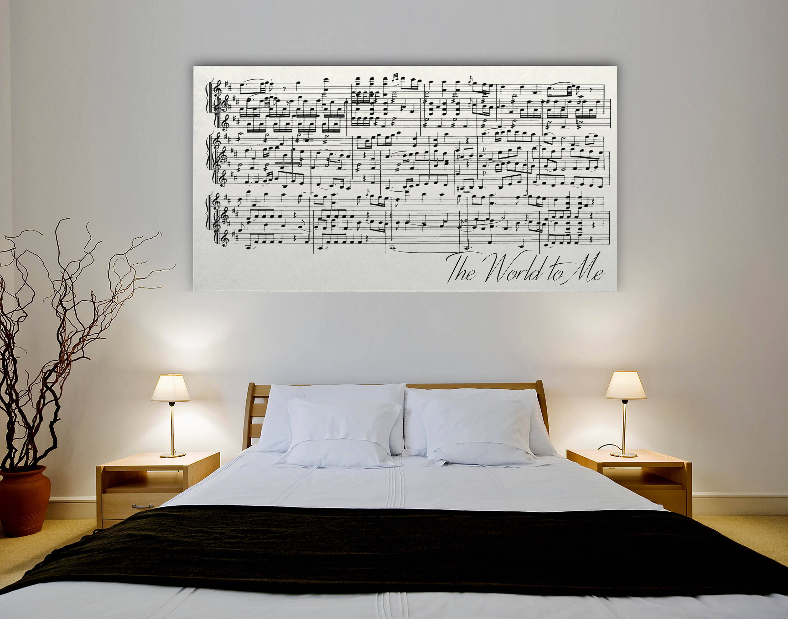 Personalized Sheet Music Canvas Print, 1st Anniversary Gift