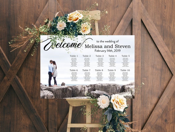 Find Your Seat Sign Wedding Seating Chart Sign Table Seating Chart Seating  Plan Custom & Personalized 