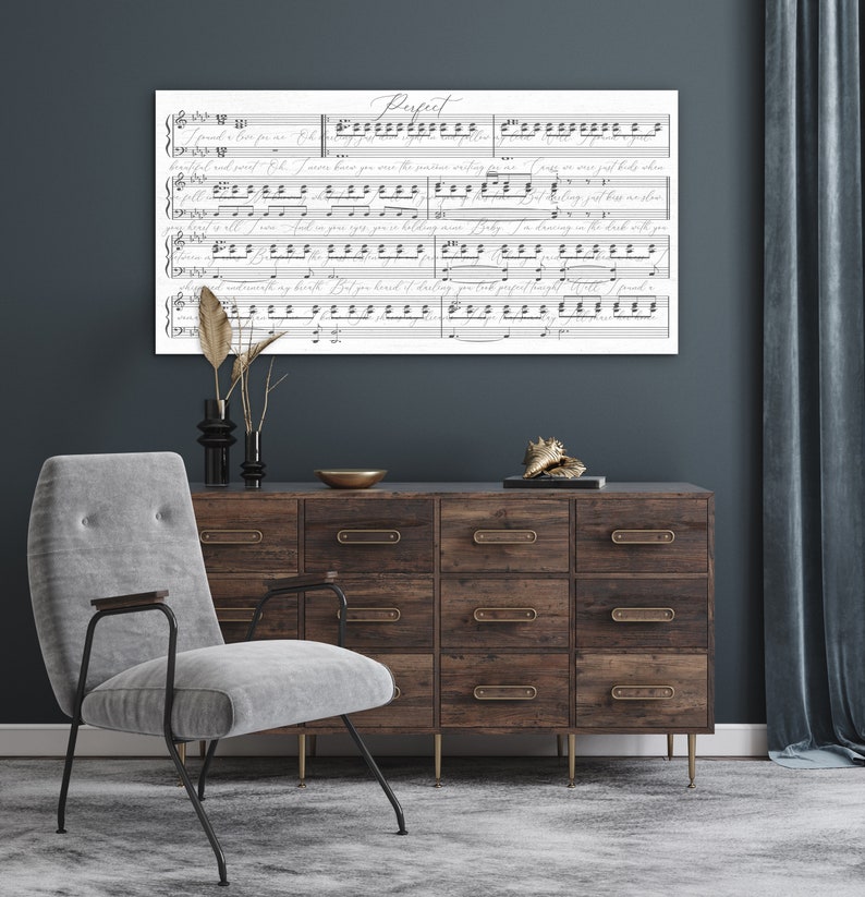 Music Wall Art Sheet Music Canvas Art Personalized Custom Etsy
