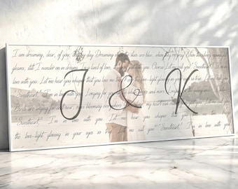 Song Lyrics Wall Art, First Dance Song Framed: A Personalized Canvas or Frame Print