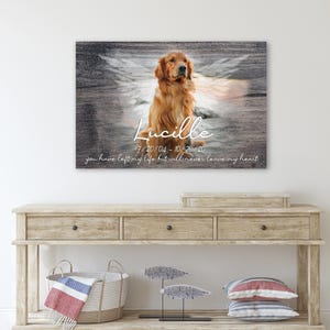 Personalized Pet Memorial Canvas: Pet Loss Sympathy Gift imagem 4