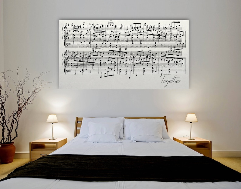 Anniversary Gift, 11th Anniversary Gift, Sheet Music Art, 1st Anniversary Gift image 3