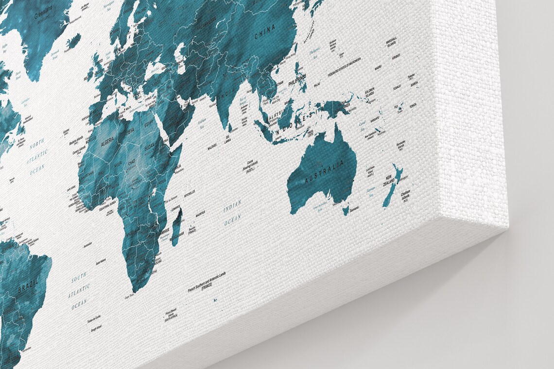 Large Push Pin World Map Personalized Push Pin Map USA or | Etsy