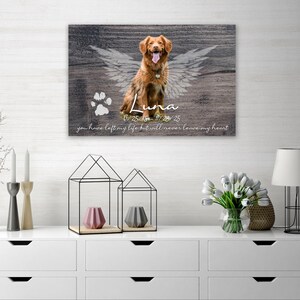 Personalized Dog Memorial Canvas: Photo Keepsake, Pet Loss Gift image 9