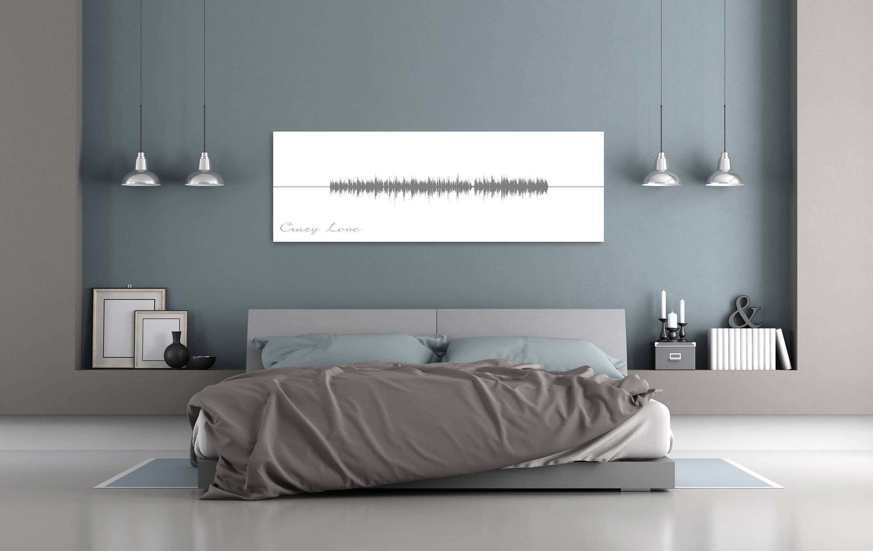 Custom Song Sound Wave Canvas, Anniversary Gift