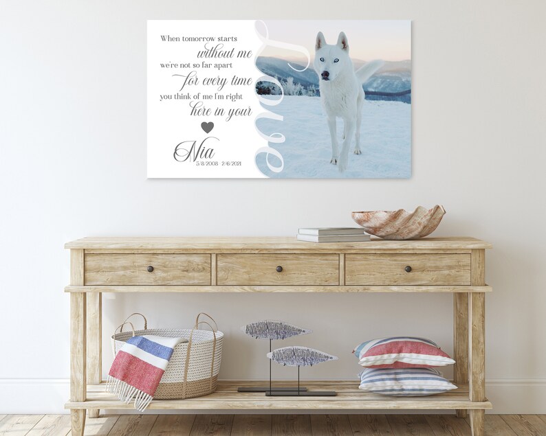 Dog Sympathy Gift Personalized Dog Memorial Dog Loss Photo Etsy