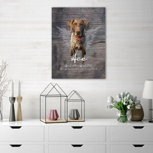 Personalized Dog Memorial Canvas: Photo Keepsake, Pet Loss Gift image 3