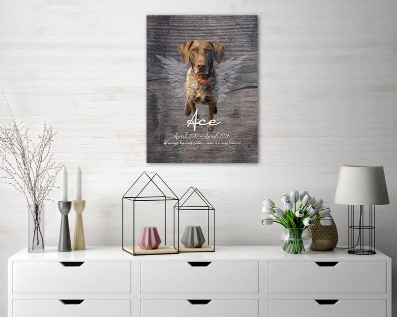 Personalized Dog Memorial Canvas: Photo Keepsake, Pet Loss Gift image 3