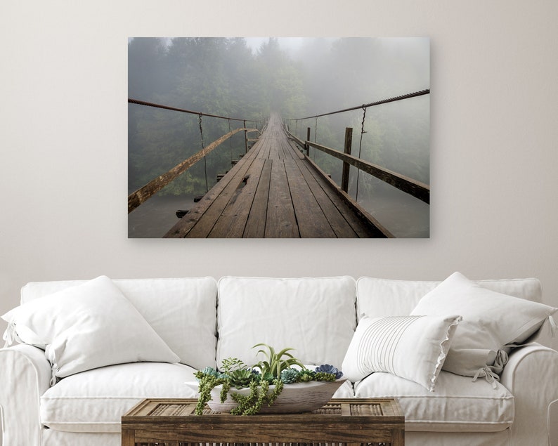 Rope Bridge Canvas Print Rope Bridge Canvas Wall Art Etsy