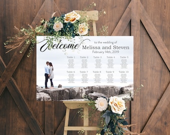 Personalized Wedding Seating Chart Sign: Custom Table Plan