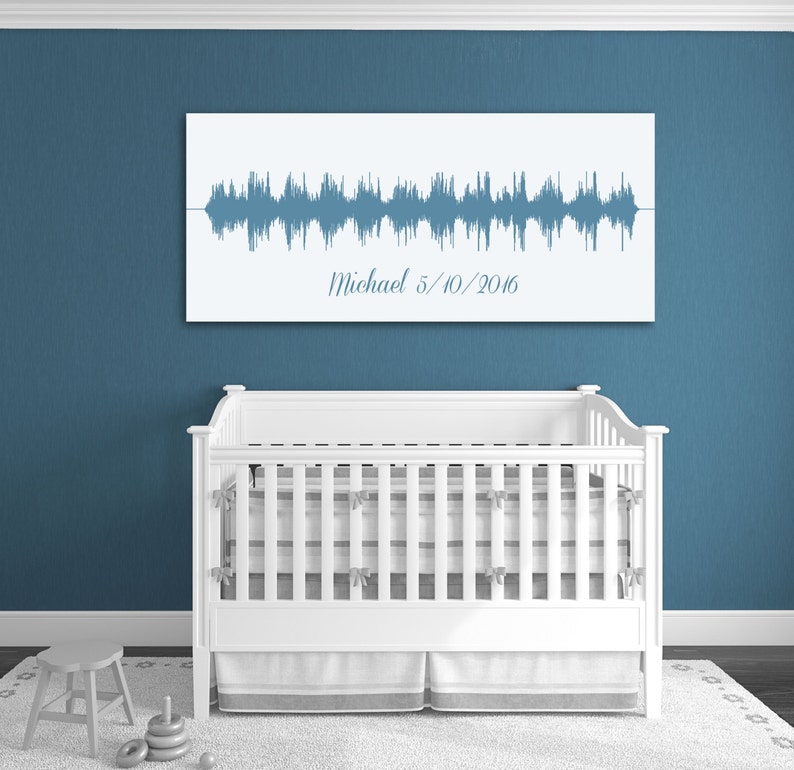 Baby Heartbeat Canvas Personalized Heartbeat Sound Wave Etsy