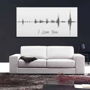 10 Year Anniversary Gift, 10th Anniversary, Sound Wave Art, Sound Wave Print, Voice Art, Voice Wave Print