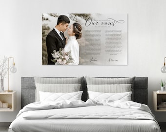 Personalized Wedding Vows Canvas Print • Anniversary Gift