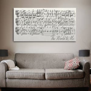 Sheet Music Art, Sheet Music Canvas Print, Song Lyric Print, First Dance Framed On Canvas, Custom And Wedding Song Print