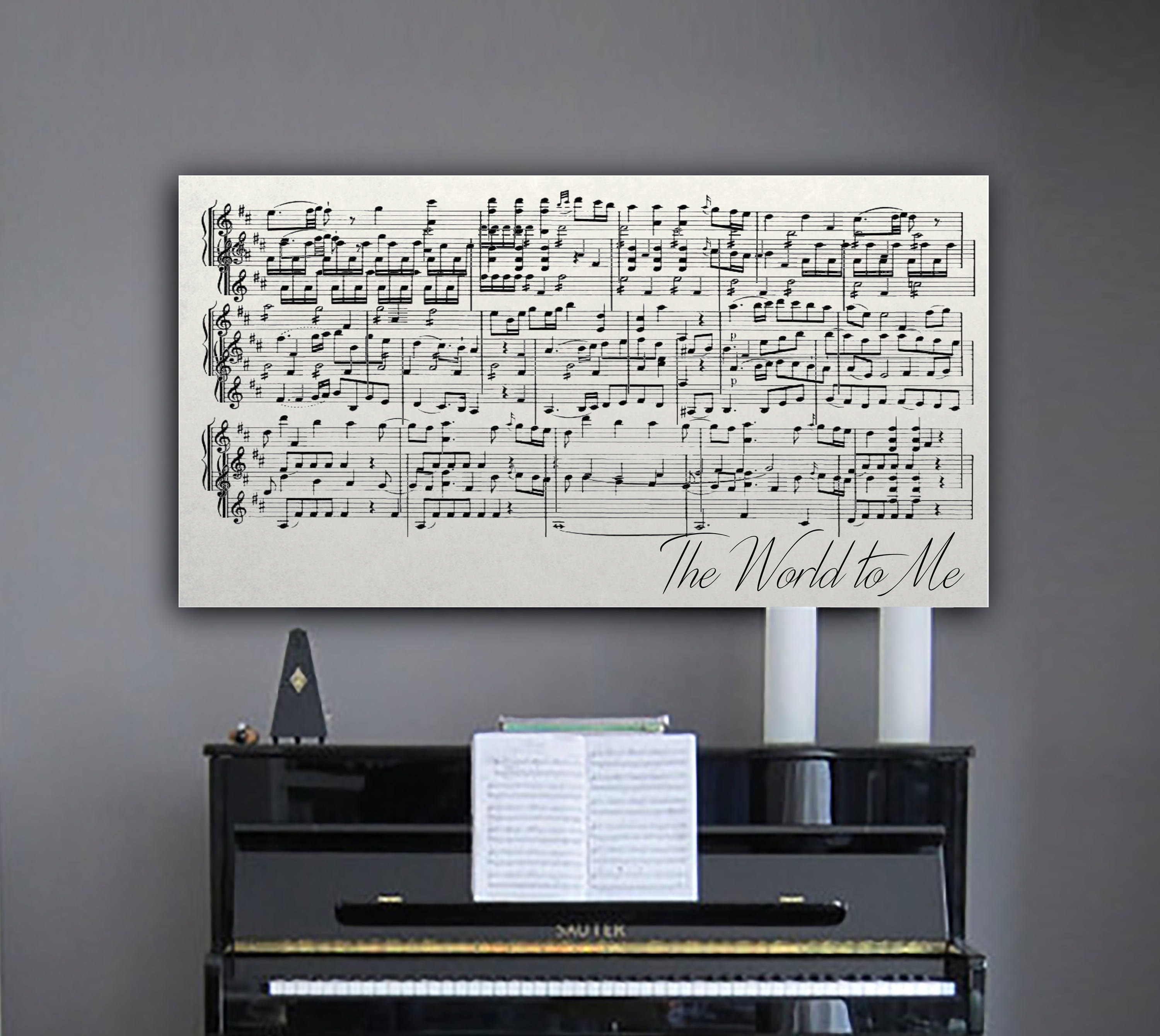 Personalized Sheet Music Art Print, Anniversary Gift