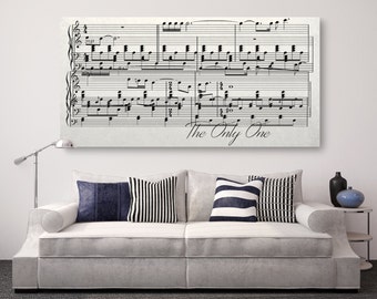 25th Anniversary Gift, Personalized Anniversary Gift, Custom Sheet Music Canvas, Gift For Wife, Gift For Him