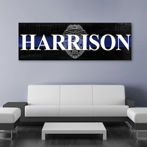 Police Officer Gift, Custom Police Canvas, Officer Sign Canvas, Gift For Police