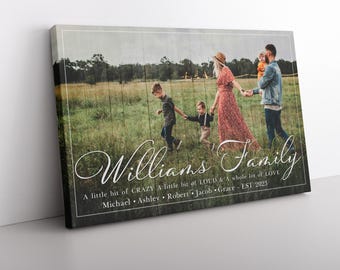 Personalized Last Name Family Photo Sign