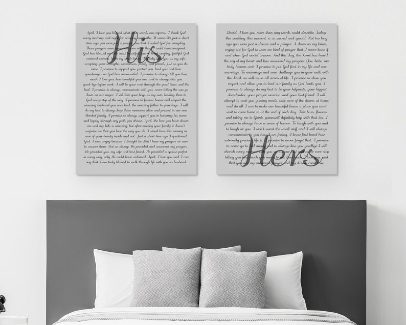His and Hers Gift His and Hers Wall Art His and Hers Wall Etsy