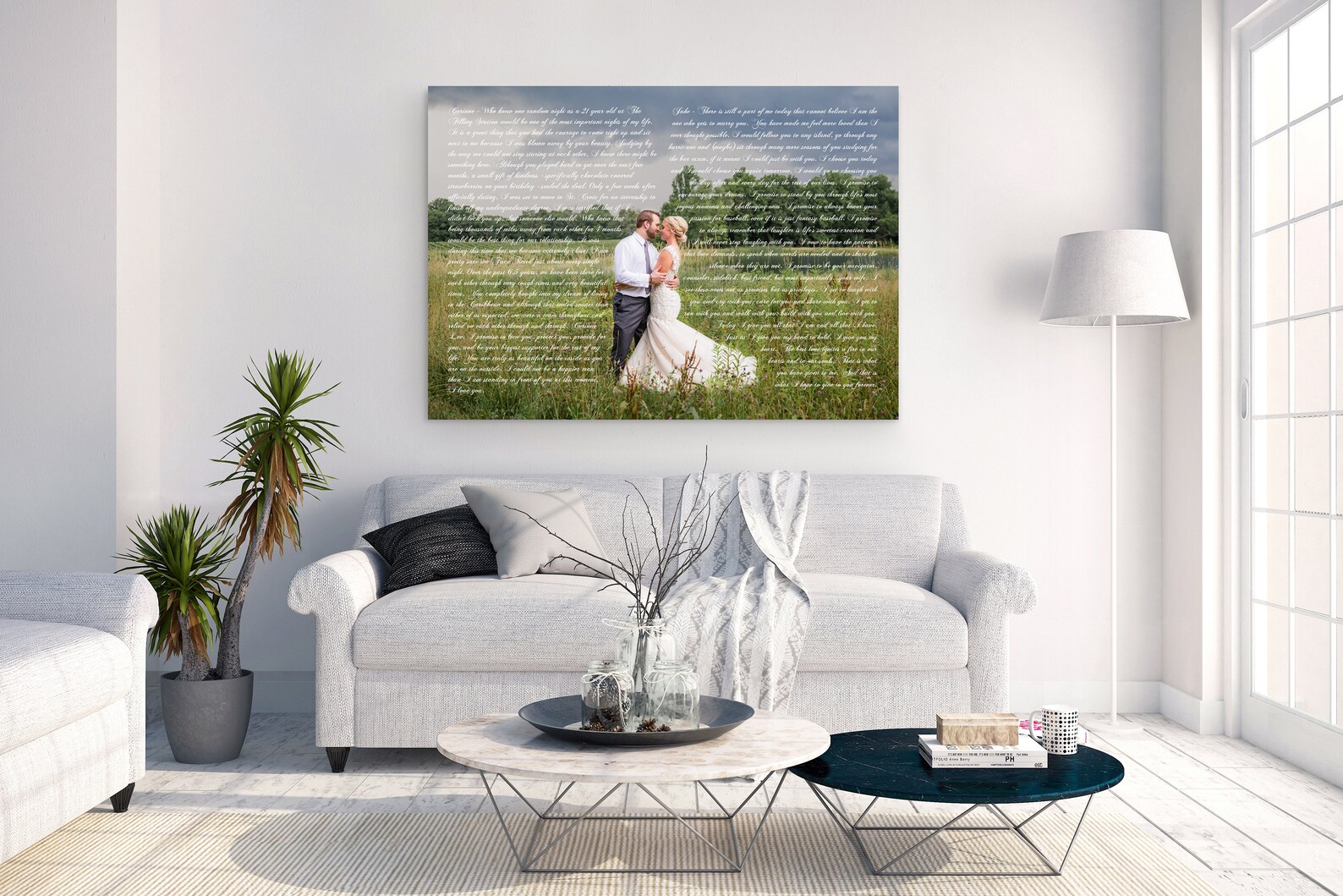 Wedding Vows Canvas Wedding Vows Framed Vows on Canvas Etsy