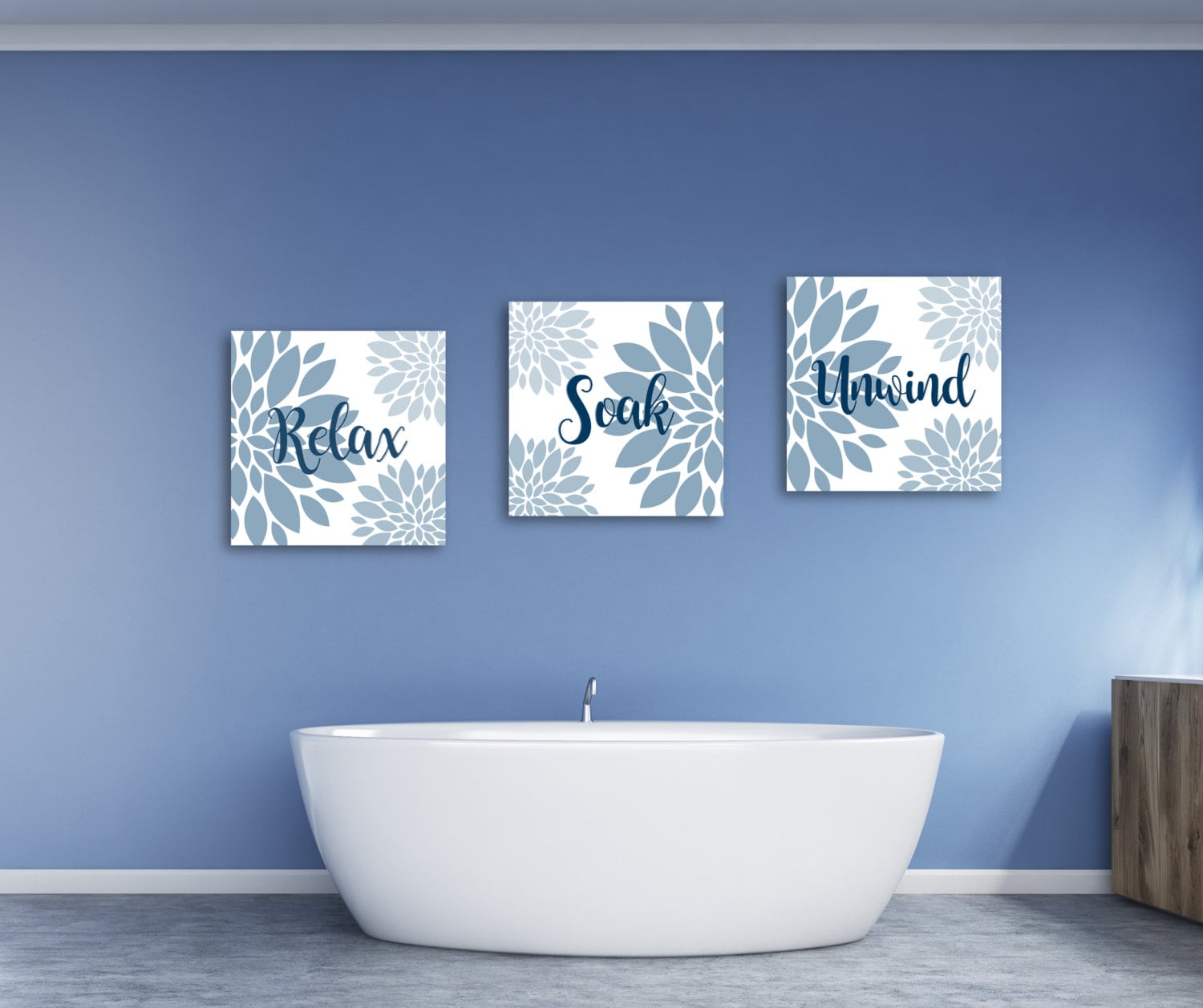 Bathroom Decor Bathroom Wall Art Relax Soak and Unwind Etsy