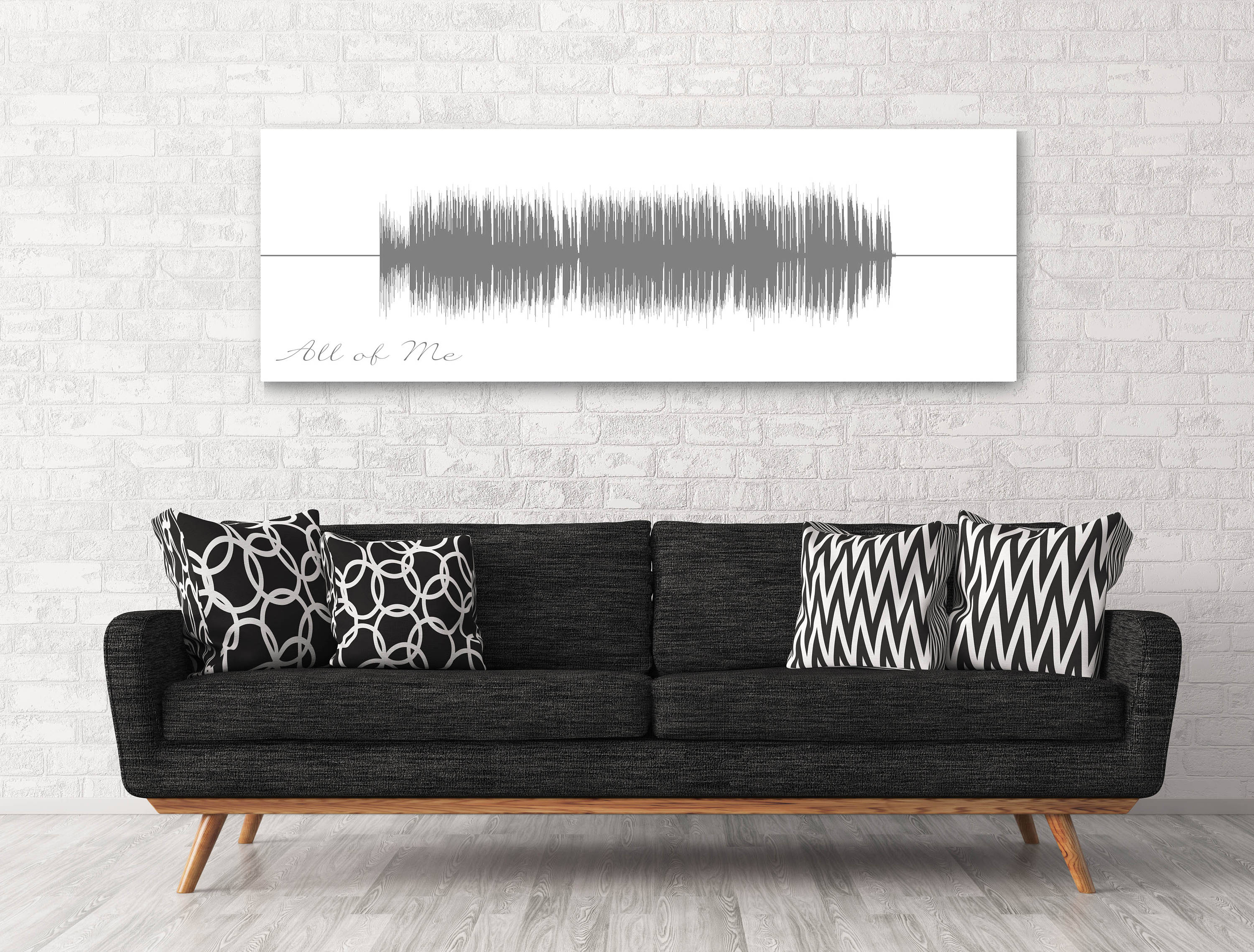 Personalized Song Waveform Canvas Print, Anniversary Gift