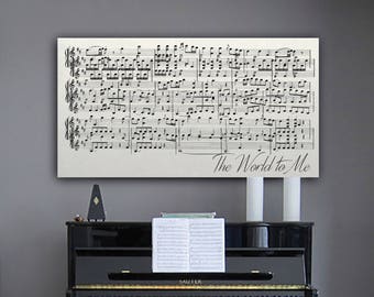 Anniversary Gift, 11th Anniversary Gift, Sheet Music Art, 1st Anniversary Gift